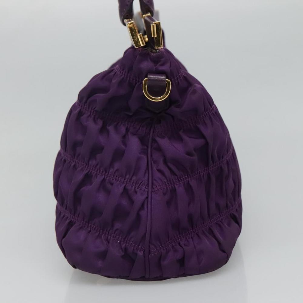PRADA Hand Bag Nylon 2way Purple Auth 112537 - Picture 5 of 16